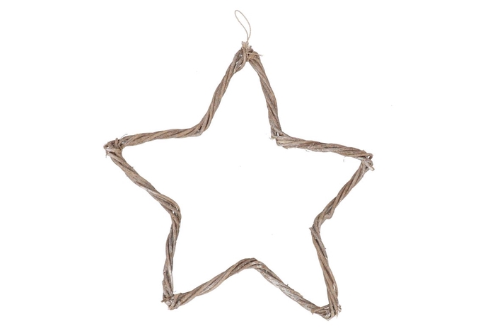 Wreath Vine Twisted Star Ass 45x45x3cm