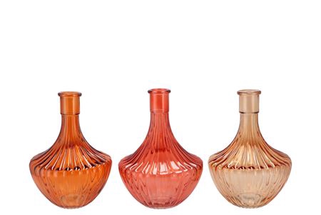 <h4>Dayah Coral Sunset Glass Vase 17x24cm Nm</h4>