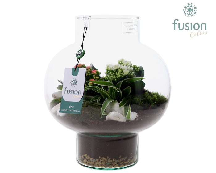 <h4>Green Bottle Laura Medium met arrangement</h4>