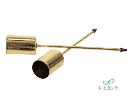 CANDLE HOLDER METAL GOLD D2,5 H12