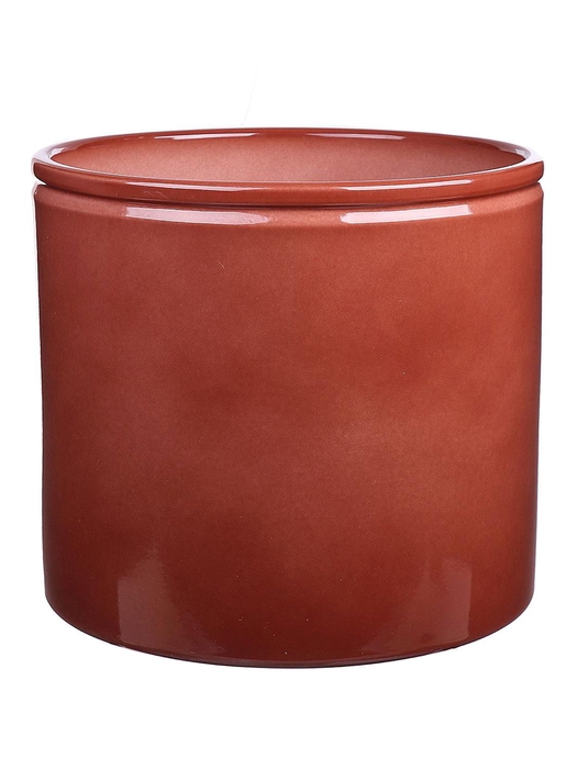 DF03-883750300 - Pot Lucca1 d23.3xh21.5 brown glazed