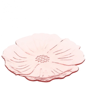 Glass Bowl Flower plate d24.5*2.5cm