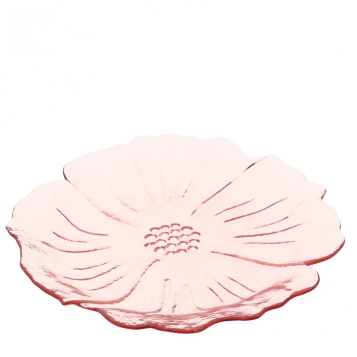 <h4>Glass Bowl Flower plate d24.5*2.5cm</h4>