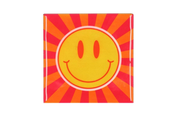 <h4>Tile Smiley Orange/yellow 10x10x1cm</h4>