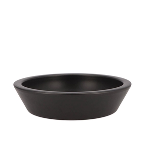 Ceramic Bowl Mat Zwart Low Round 25x6cm Nm