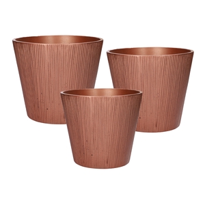 DF03-710635800 - Set/3 Pot Bruss d38xh34 copper