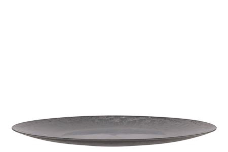 <h4>Melamine Grey Plate Round 40x40x2cm</h4>