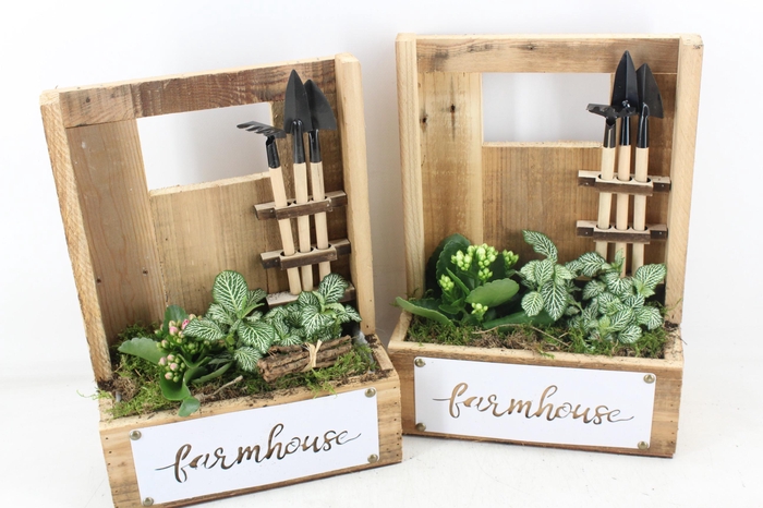 <h4>arr2 TD - Hout farmhouse - roze/wit</h4>