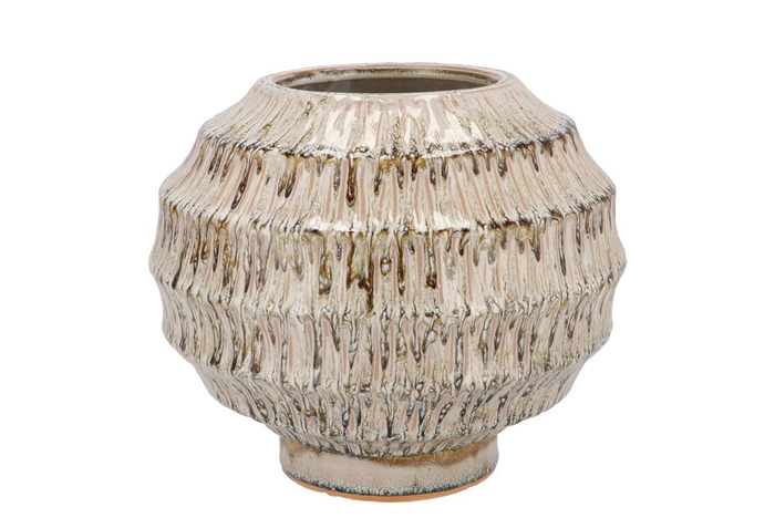 <h4>Lima Green Vase Bowl Active Glaze 29x29x26cm</h4>