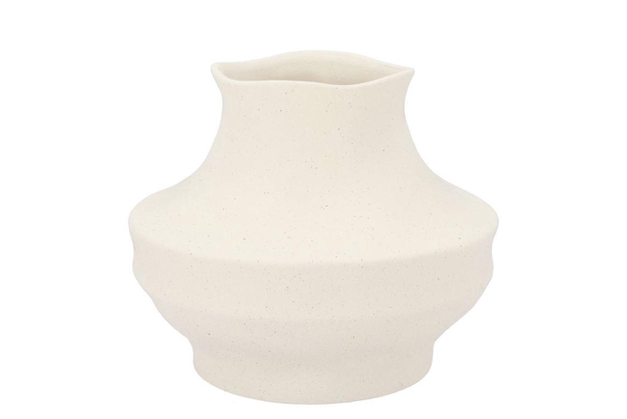 <h4>Junia White Organic Vase 24x24x20cm Nm</h4>