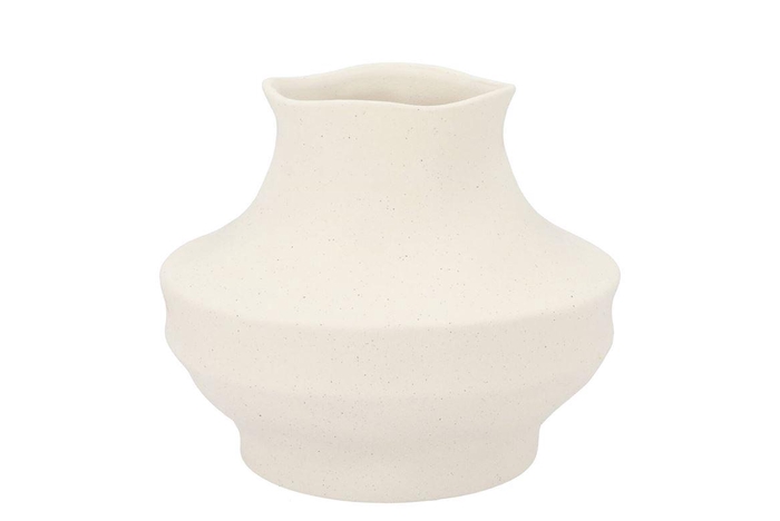<h4>Junia White Organic Vase 24x24x20cm</h4>