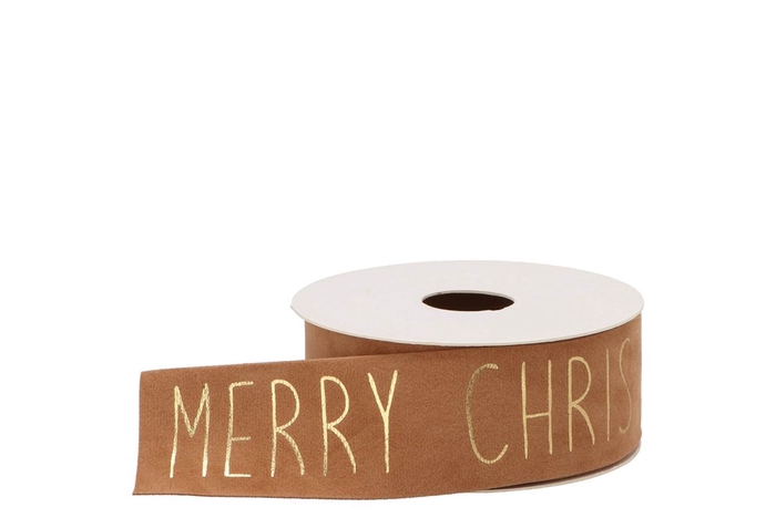 Ribbon Velvet Christmas 73 Brandy 5mx40mm