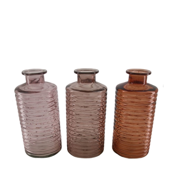 <h4>Glas Fles Ribbed d14*30cm</h4>