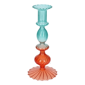 DF02-721060200 - Candle holder Aviance4 d5.5/9xh20.8 blue/ orange