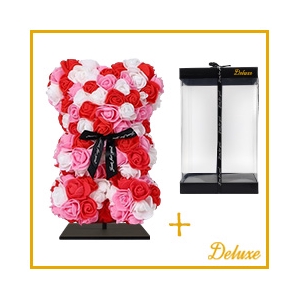 Arr6 Deco Beer 25cm - Mix Rood-roze-wit