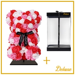 Arr6 Deco Beer 25cm - Mix Rood-roze-wit