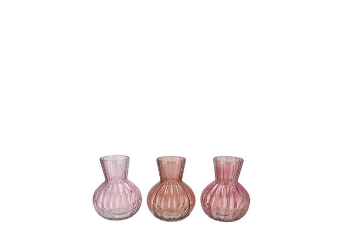 Feline Old Pink Mix Vase Ass 9x11cm