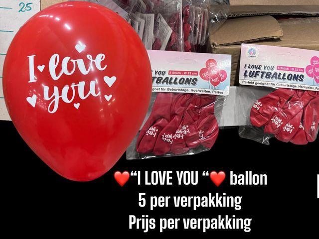 <h4>Ballon "I love you" par 5</h4>