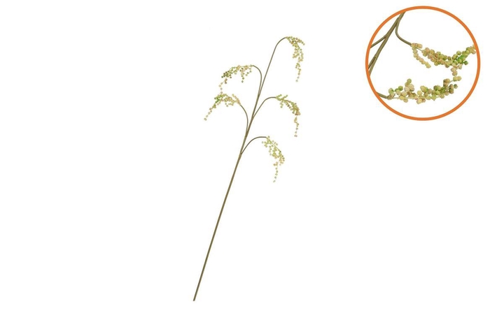 Silk Berry Branch Yellow 107cm