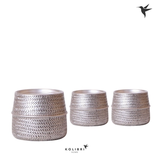 Kolibri Home Groove pot silver
