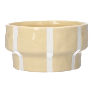 Planter Ariona d14xh7.5 cream+white stripes