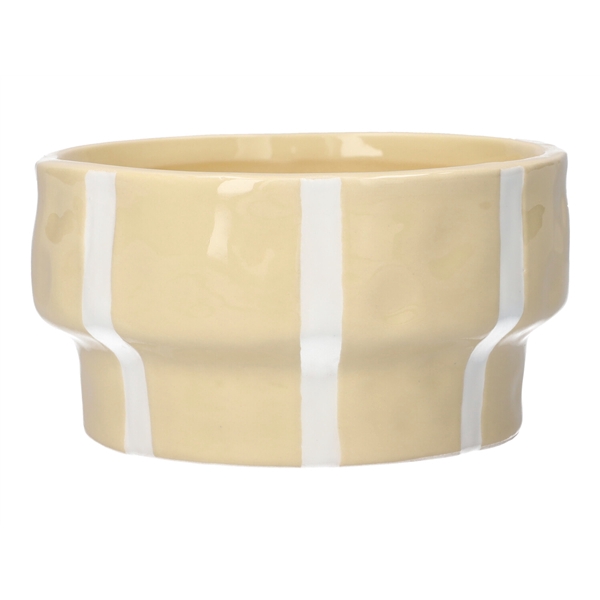 <h4>Planter Ariona d14xh7.5 cream+white stripes</h4>