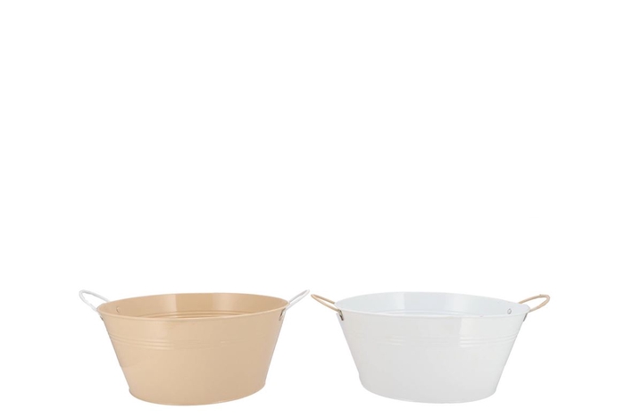 <h4>Zinc Basic White/sand Ears Bowl 25x12cm</h4>