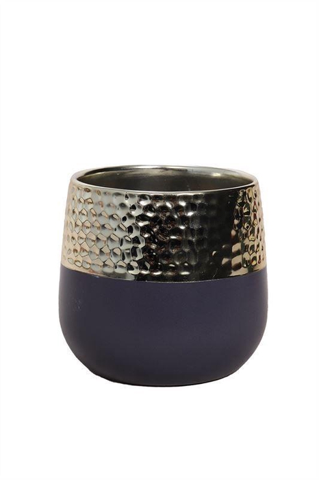 <h4>Dec Keramiek Rhonda Grey Stone + Gold Rim (Ø12cm)</h4>