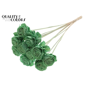 Shola Beauty Rose 6cm on stem Mint Green