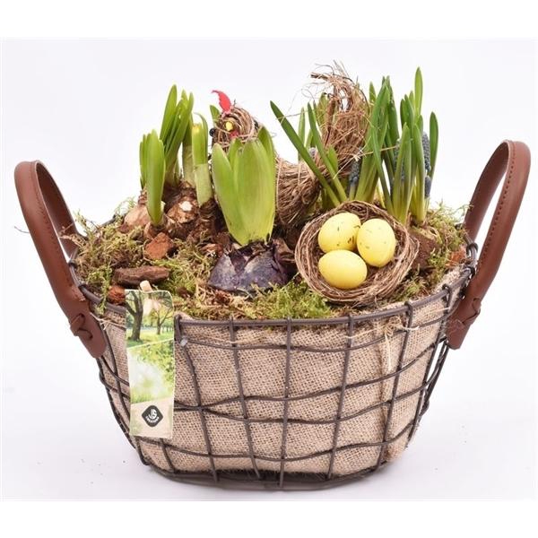 <h4>Gaasmand ovaal met jute 25x20cm</h4>