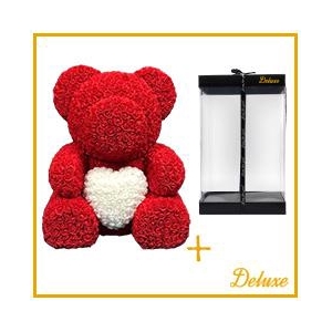 arr6 Deco beer 70cm XXL - Rood wit hart