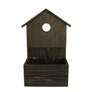 Hout Planter huis 19*13*10/34cm