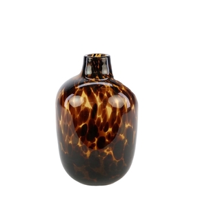 Glass Panther vase d12*19.5cm