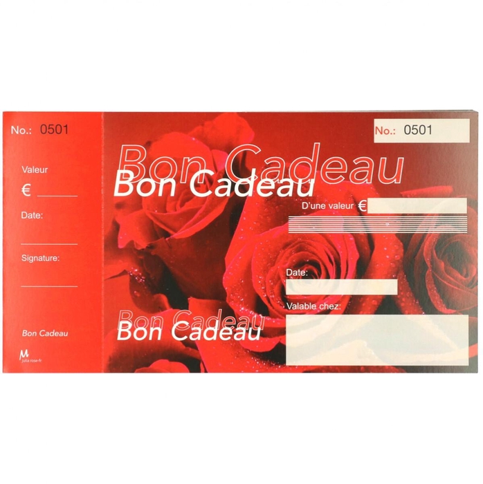 <h4>Kadobon F 15*10cm x50 Roos</h4>