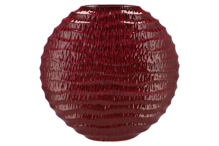 <h4>Inga Jada Purple Oval Vase Active Glaze Wave 51x17x50cm</h4>