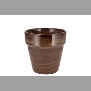 Ebbi Moss Brown Pot Glaze 14x14cm Nm