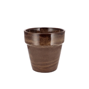Ebbi Moss Brown Pot Glaze 14x14cm Nm