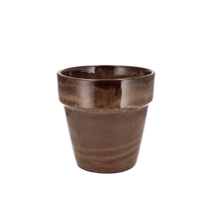 <h4>Ebbi Moss Brown Pot Glaze 14x14cm Nm</h4>