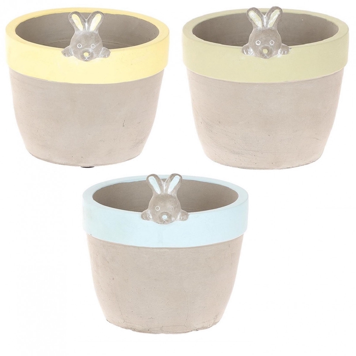 Promo Ceramics rabbit pot d11*11.5cm