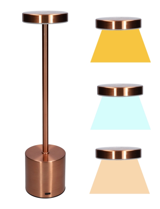 DF14-666490100 - LED Table Lamp Shimmer d8xh34.5 copper