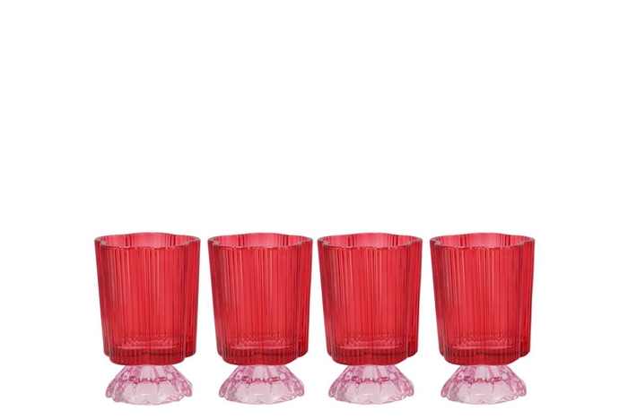 <h4>Naomi Dutch Pink Tealight Holder Ass 8x12cm</h4>