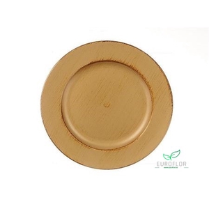 PLATE MELAMINE GOLD D33