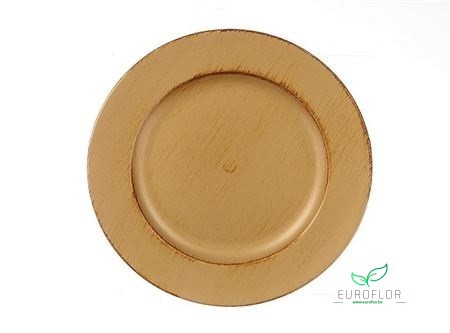 PLATE MELAMINE GOLD D33