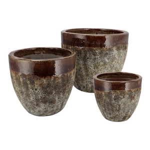 Jade Brown 2tone Egg Set 3 22x21/30x26/38x32 Nm