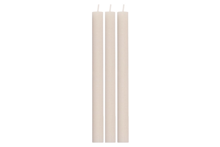 Frosty Ivory Mix Taper Candle 2x25cm