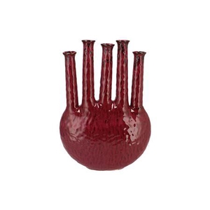 Inga Jahra Purple Vase Oval Tube Active Glaze 34x1