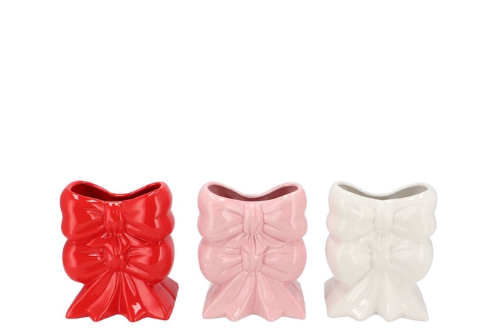<h4>Faby Jolly Pink Vase Bow Wide Ass 14x12x16cm</h4>