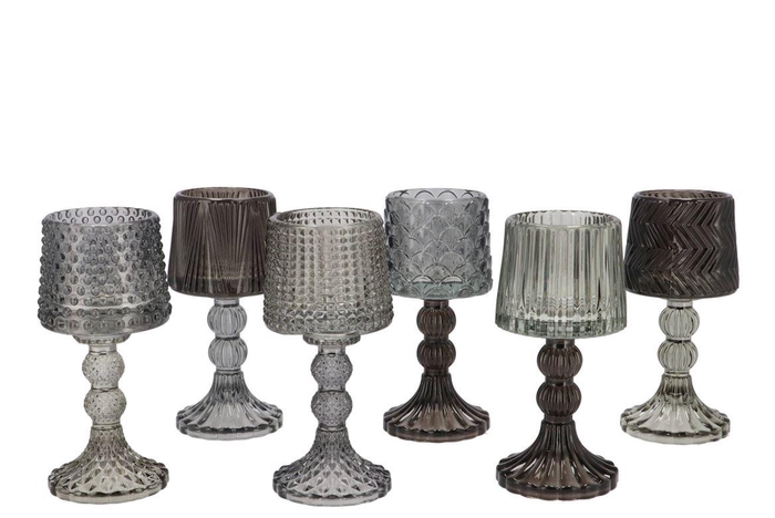 <h4>Bicolore Black Structure T-light Ass 8x18cm Nm</h4>