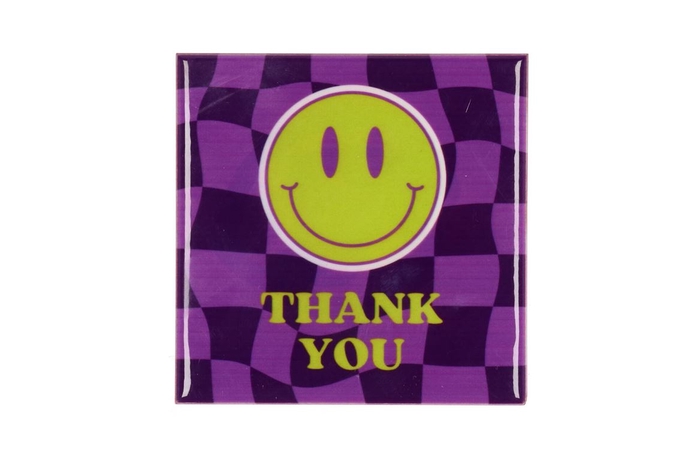 <h4>Tile Thank You Purple/lilac 10x10x1cm</h4>