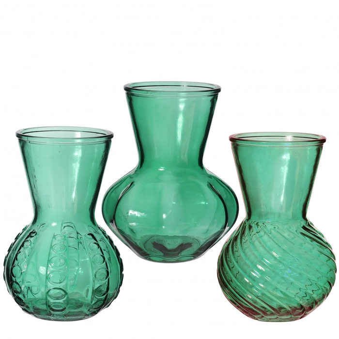 <h4>Glass Vase Kristal d6/13*18cm ass.</h4>